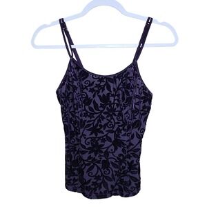 Purple Floral Burnout Velvet Cami S Golbincore Witchy Whimsigoth Fairy Grunge